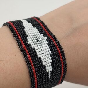Loom Beaded Bracelet Black w/ Eye